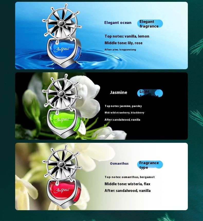 New Car Perfume Air Outlet Car New Helmsman Aromatherapy Creative Car Interior Jewelry Yifan Smooth Air Outlet Perfume_autovado.com