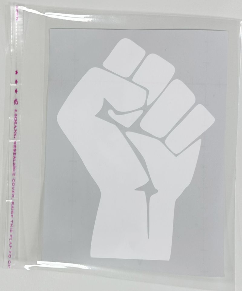 Clenched fist inspirational vinyl car decoration sticker home glass window wall notebook pvc sticker_autovado.com