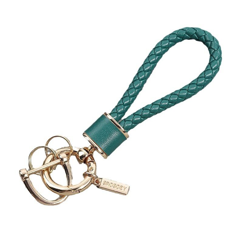 Car Key Chain Pendant Women's Men's High End Personality Creative Braided Leather Car Key Chain Cute Ins Internet Celebrity_autovado.com