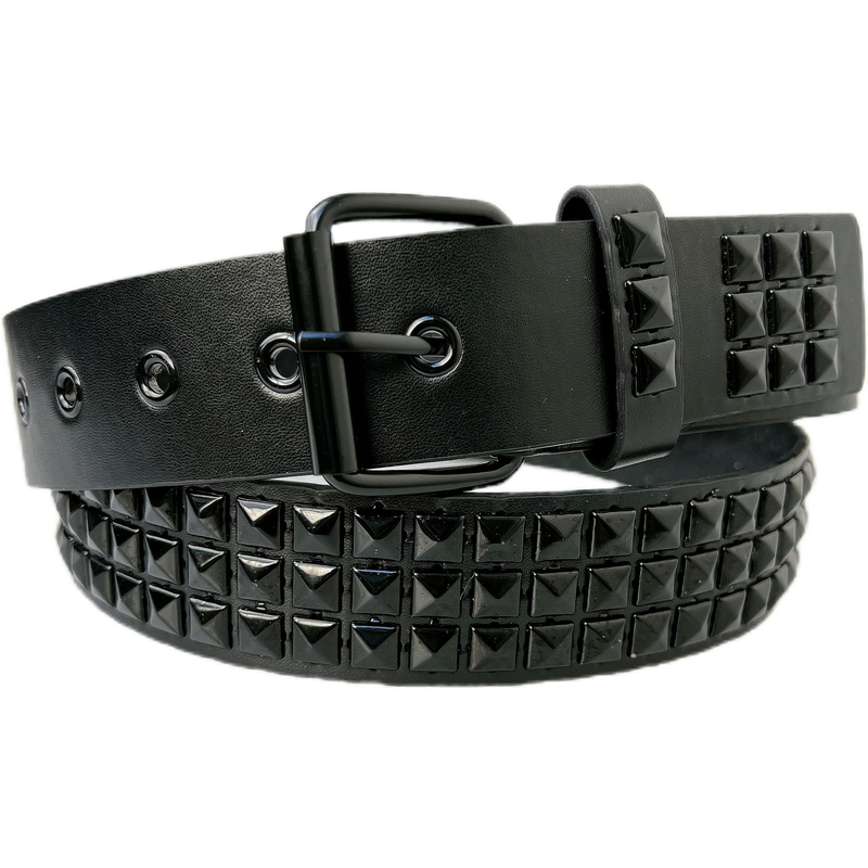 Women's Belts pyramid cybery2k subculture gothic square beads rivet belt belt for women cross-border_autovado.com