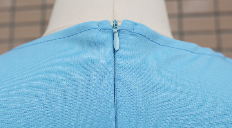 Women's Deep V Neck Long Sleeve Lace Patchwork Slim Fit Hip Wrap Dress_autovado.com