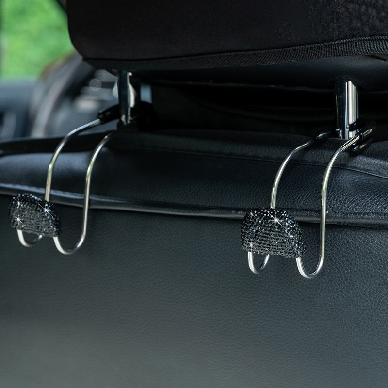 New Multi Functional Inlaid Stainless Steel Back Car Hook Diamond_autovado.com