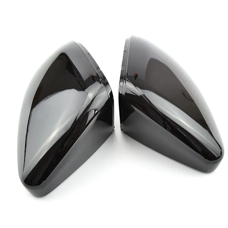 Black Side Wing Mirror Cover For VW Passat B7 CC Scirocco MK3 Jetta MK6 EOS Beetle R Trim Caps Case Rearview replace_autovado.com