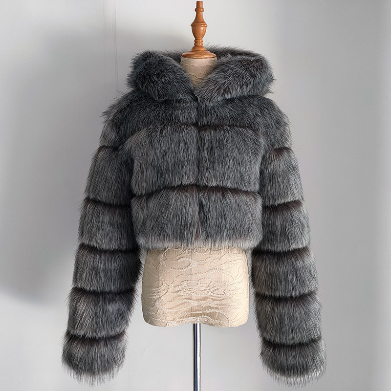 Women's Winter Thickened Artificial Fur Coat Short Jacket Fashion Large Size_autovado.com