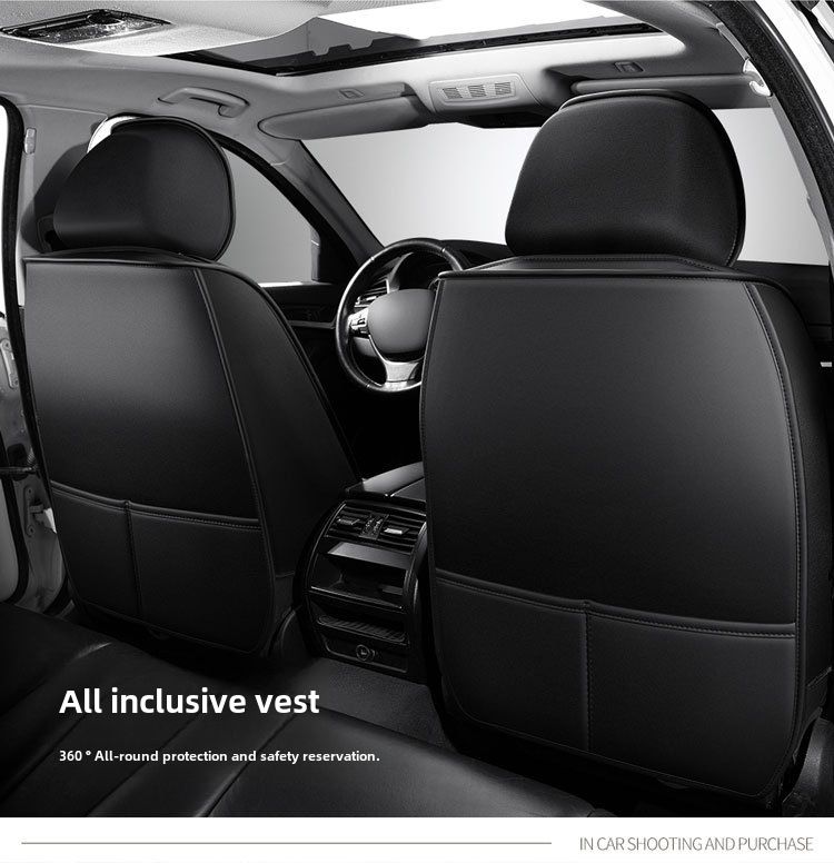 New Crown All-inclusive Full Leather Diamond Four Seasons Car Cushion Four Seasons Universal Dog Head Cartoon Car Seat Cover_autovado.com