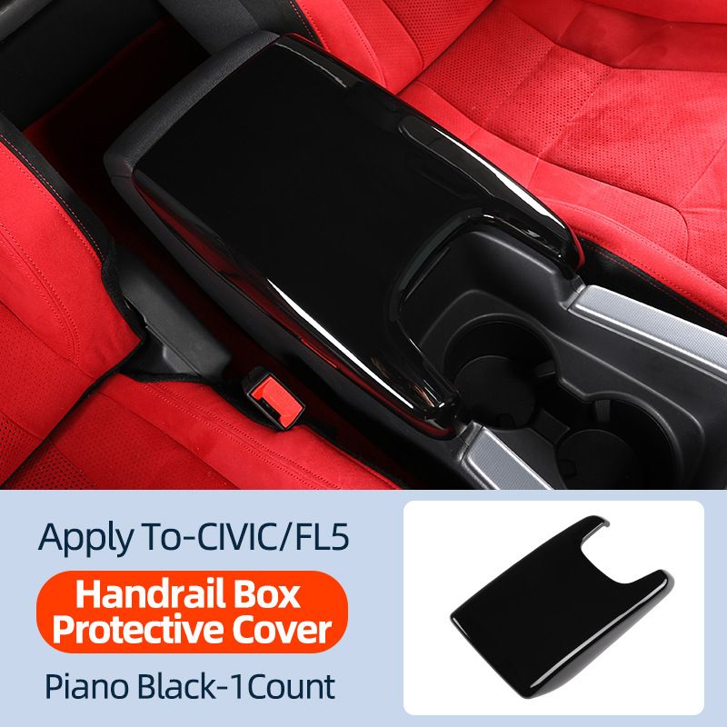 New Model Handbrake Eleventh Generation Civic Armrest Box Panel Carbon Fiber Central Decoration Center Console Gear_autovado.com