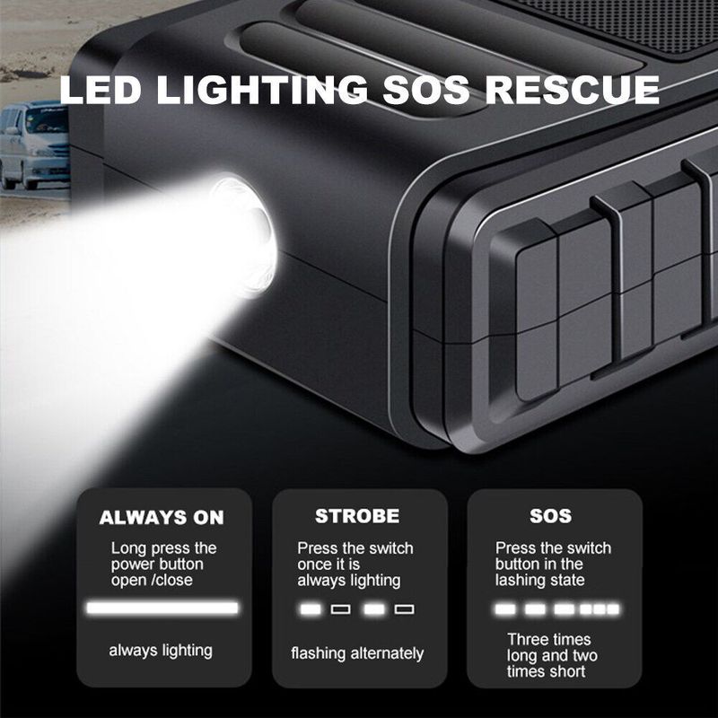 12V Jumper Tire Air Pump Booster Portable USB Car Emergency Starter Power Bank Phone Charger_autovado.com