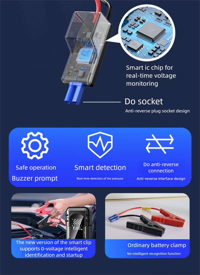 Car Emergency Jump Air Pump Integrated Multi-Function Portable Battery Ignition Starter Power Bank_autovado.com
