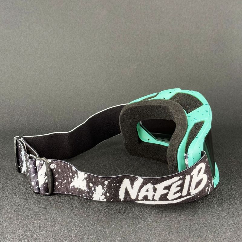 NAFEIB Motorcycle Goggles - Dirt Bike Snow Goggles For Men & Women, Anti-Fog UV Protection Riding Glasses With Interchangeable Lenses_autovado.com