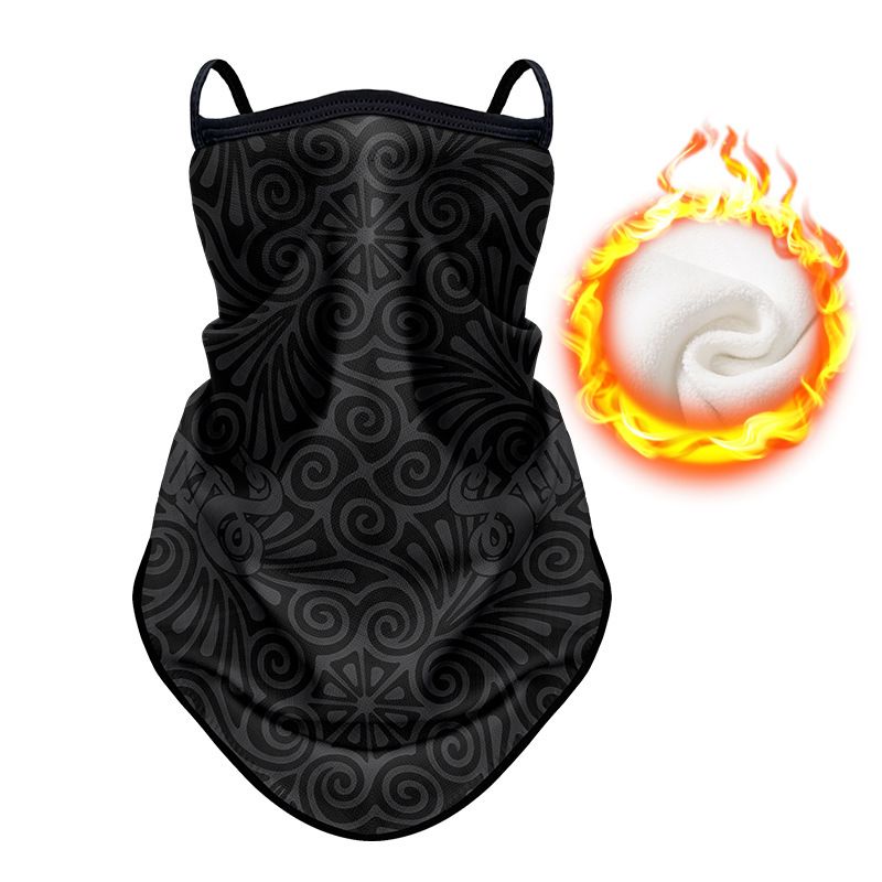 Winter Motorcycle Fleece-Lined Riding Mask Outdoor Bicycle Mountaineering Cold-Proof Ear-Hanging Triangle Scarf_autovado.com