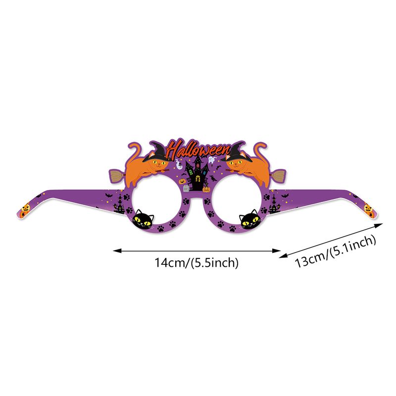 Unisex Halloween party funny glasses children's photo props holiday party decorative paper glasses._autovado.com