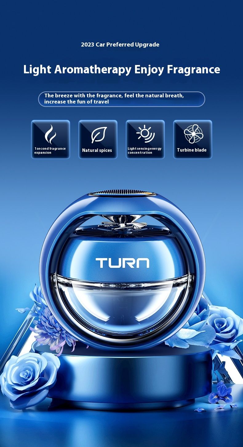 2024 New Smart Solar Car Perfume Aromatherapy Accessories Car Fragrance Interior Decoration Fragrant Fan Car Essential Oil_autovado.com