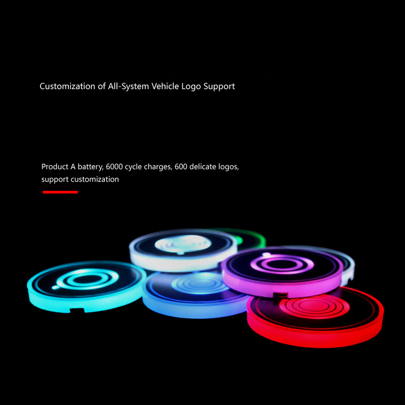 Hot selling New CE certified FCC car ambient light seven color luminous water cup mat_autovado.com