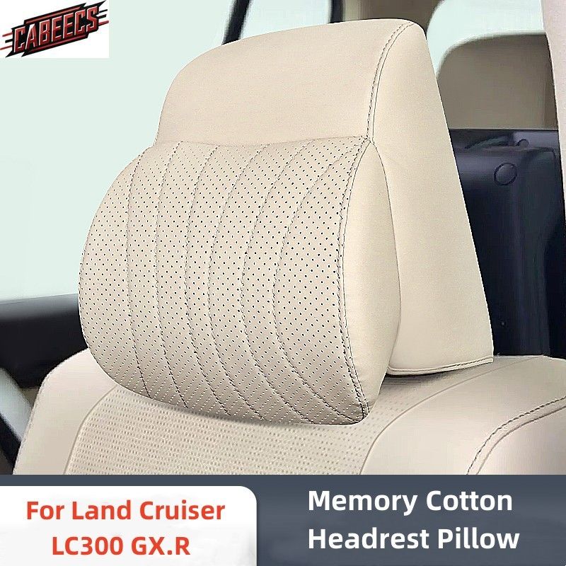 For Land Cruiser LC300 GX.R 2023 Herest Pillow Cushion Leather Full Surround Cover Car Seat He Neck Rest Anti-Dust_autovado.com