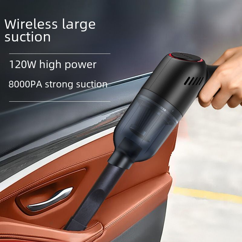 Wireless charging car vacuum cleaner car with large suction hand-held mite removal pet cat dog hair vacuum cleaner household_autovado.com