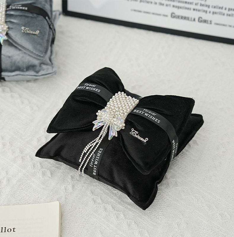 Thousand Bird Grid Double Layer Butterfly Knot Pearl Car Ornament Removing Odor Activated Charcoal Bag Instrument Panel_autovado.com