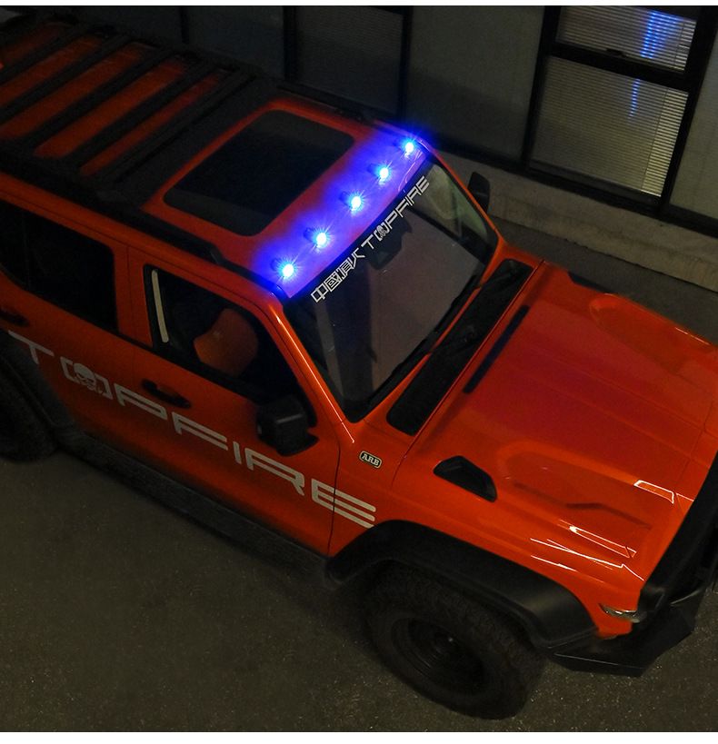 Solar Car LED Flashing Color Roof Mouse Modification No Wiring Remote Control Anti-Collision Warning Light_autovado.com