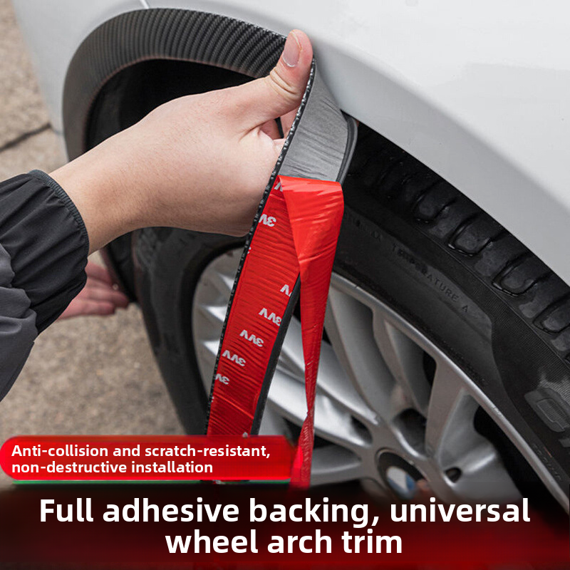 Universal Wide Body Carbon Fiber Anti-Scratch Sticker Decorative Rubber Wheel Arch Car Anti-Collision Strip_autovado.com