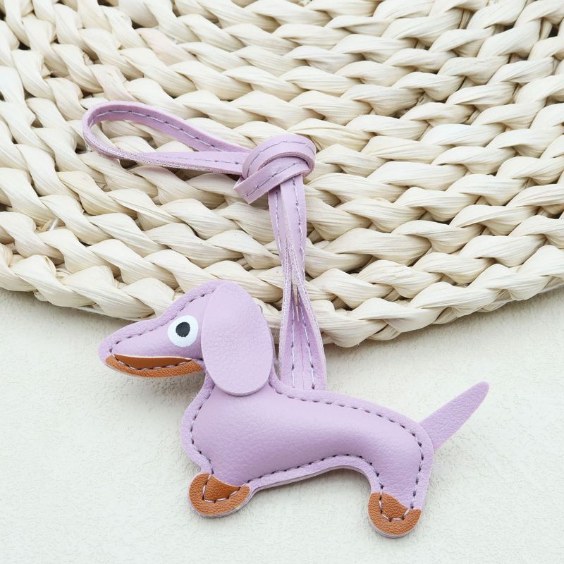 Dachshund Pendant Cute Diy Lanyard Leather Puppy Bag Pendant Schnauzer Couple Car Pendant_autovado.com