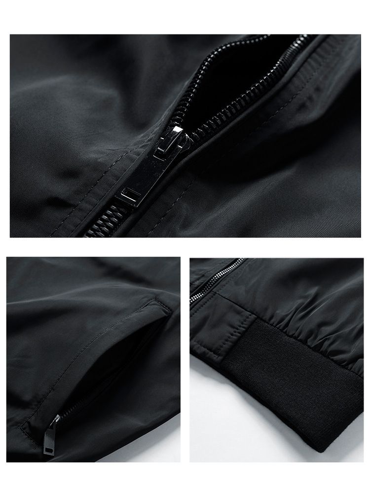 Men's Clothing Thin Jacket Spring and Autumn Coat Men's Large Size Casual Windbreaker Style_autovado.com