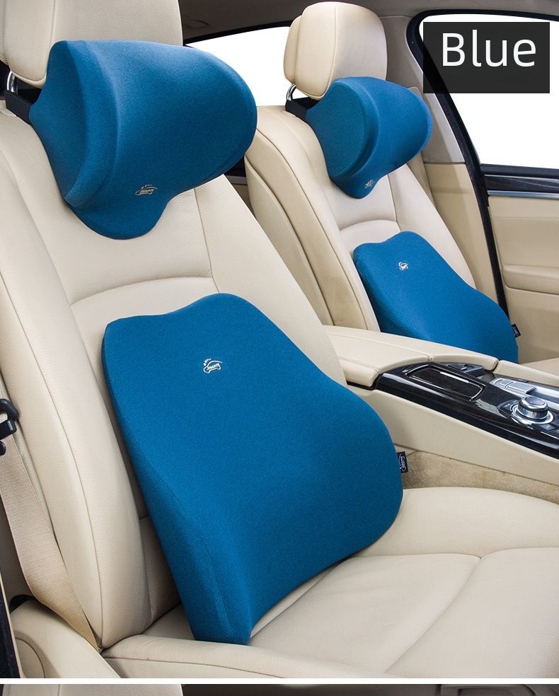 Car headrest neck pillow memory cotton headrest waist car headrest memory pillow_autovado.com
