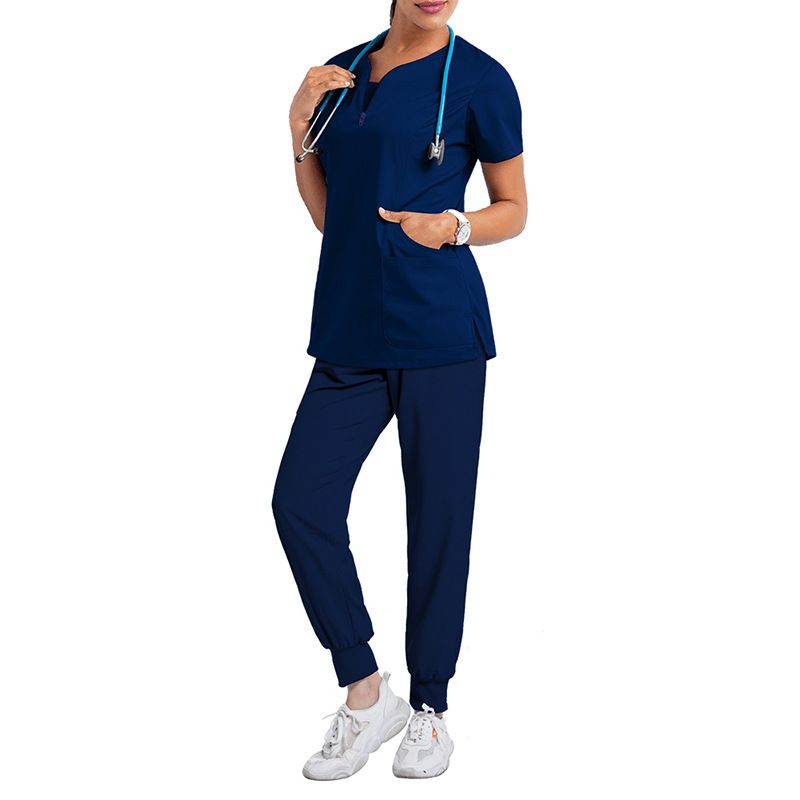 Women's ready-to-use oral dentist surgical gown split toiletry suit elastic quick-drying hospital nurse uniform_autovado.com
