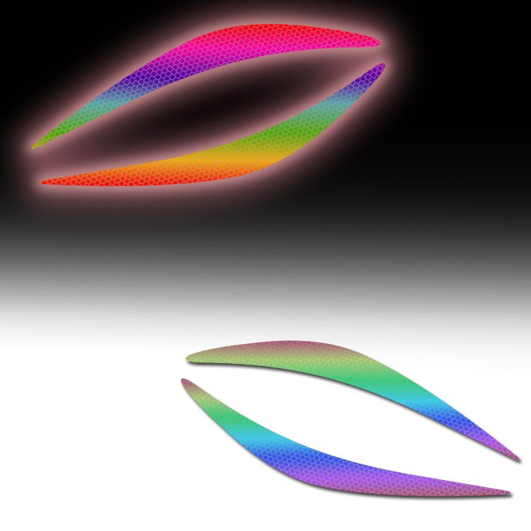 Car Decoration, Engine Hood, Headlight Eyebrow Car Creative Modification, Personalized Reflective Sticker, Waterproof_autovado.com