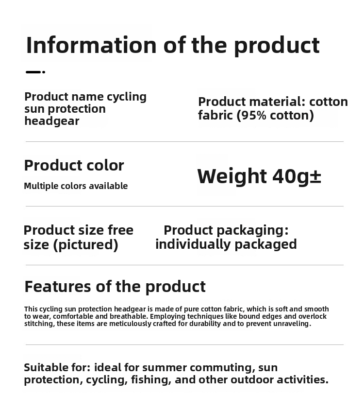 New Cycling Sun Protection Mask Neck Guard Full Cotton Dustproof Breathable Head Cover Sunshade Motorcycle Helmet Liner_autovado.com