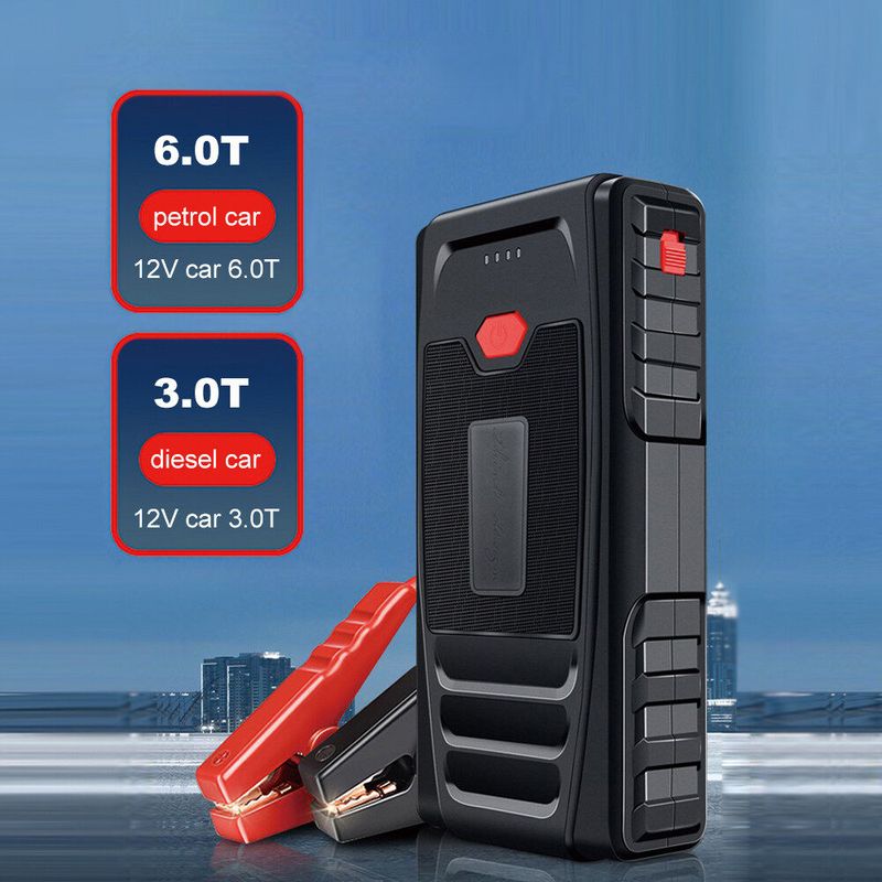 Malaysia Stock MANSOON 12V Jump Starter Booster Portable USB Charger Emergency Power Bank Battery Charge Car Start_autovado.com