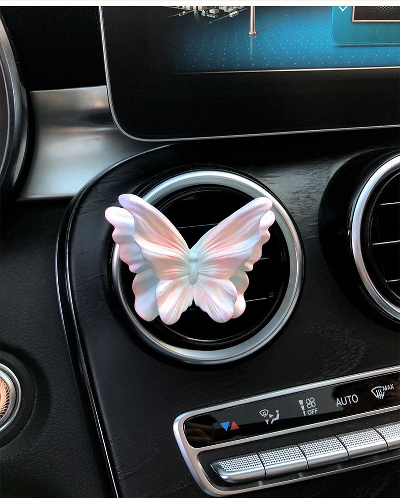 High grade butterfly air outlet decoration car aromatherapy car perfume fragrance flower diffuser stone car interior decoration_autovado.com