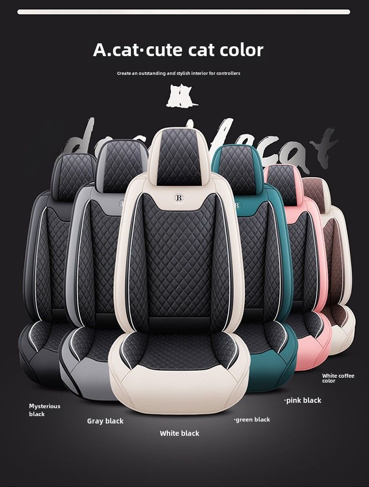 Car seat cushion four seasons universal fully surrounded cute seat cover goddess seat cushion all-inclusive car seat cover winter car interior_autovado.com