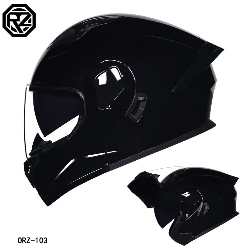 Orz New Revealed Double Lens Men's And Women's Four Seasons Motorcycle Travel Cruise Helmet Large_autovado.com