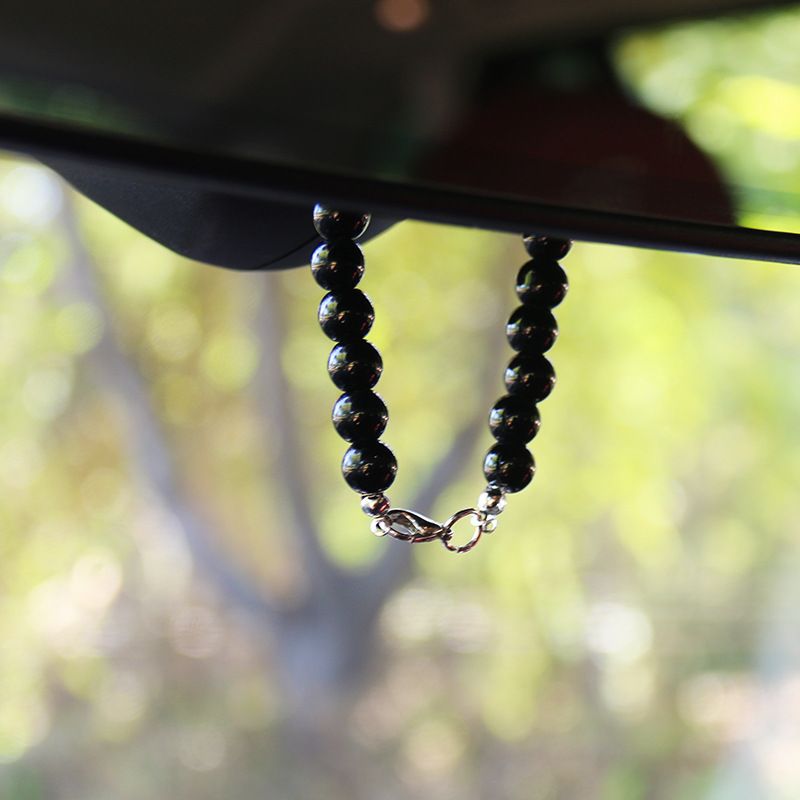 Acrylic bead chain car rearview mirror pendant jewelry accessories wind chime snowflake eternal flower car_autovado.com