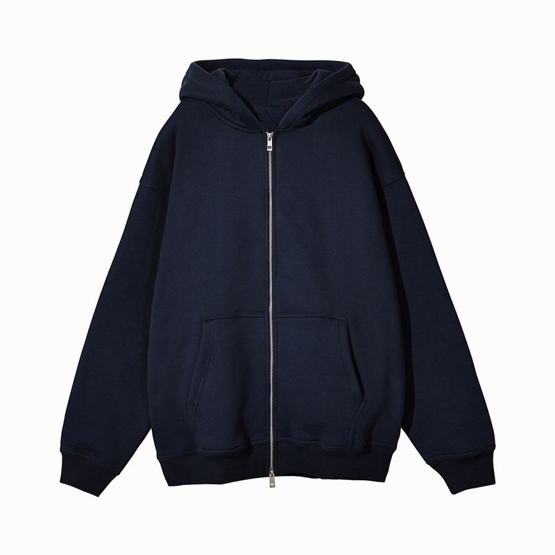 Men's Clothing Solid color sweatshirt zipper hoodie blank cardigan zipper hoodie sweatshirt spot_autovado.com