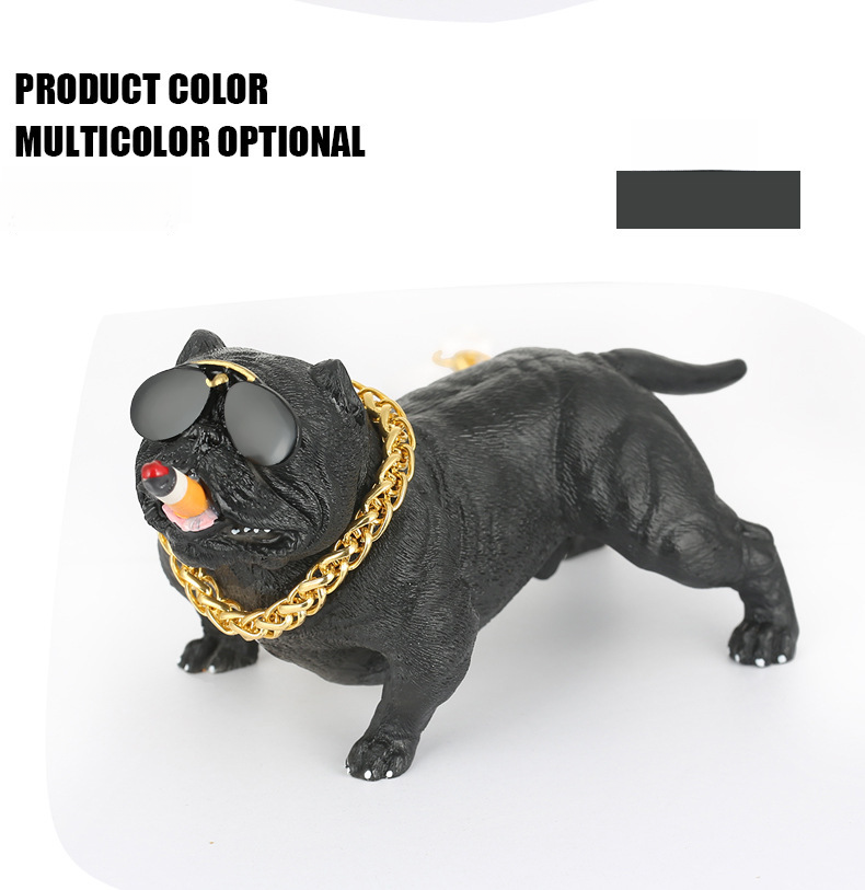 Bull Terrier Personality Creative Interior Sedan Dashboard Decoration High-end Car Accessories_autovado.com