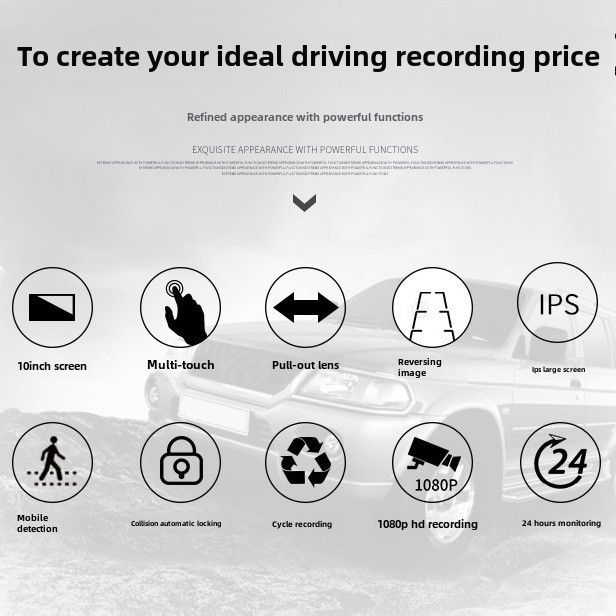 New 4K HD 10-inch 12-inch full screen streaming media rearview mirror driving recorder dual lens voice control WIFI_autovado.com