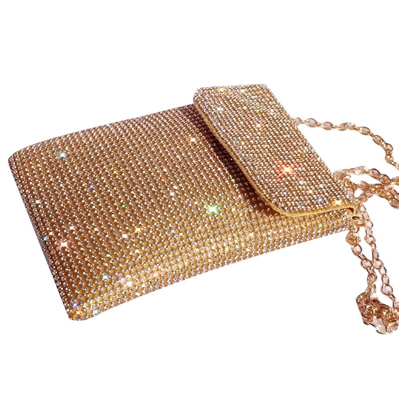 Evening Bags Diamond-encrusted Mobile Phone Bag Women's Crossbody Bag Chain Shoulder Bag Advanced Sense Vertical Evening Small Bag_autovado.com