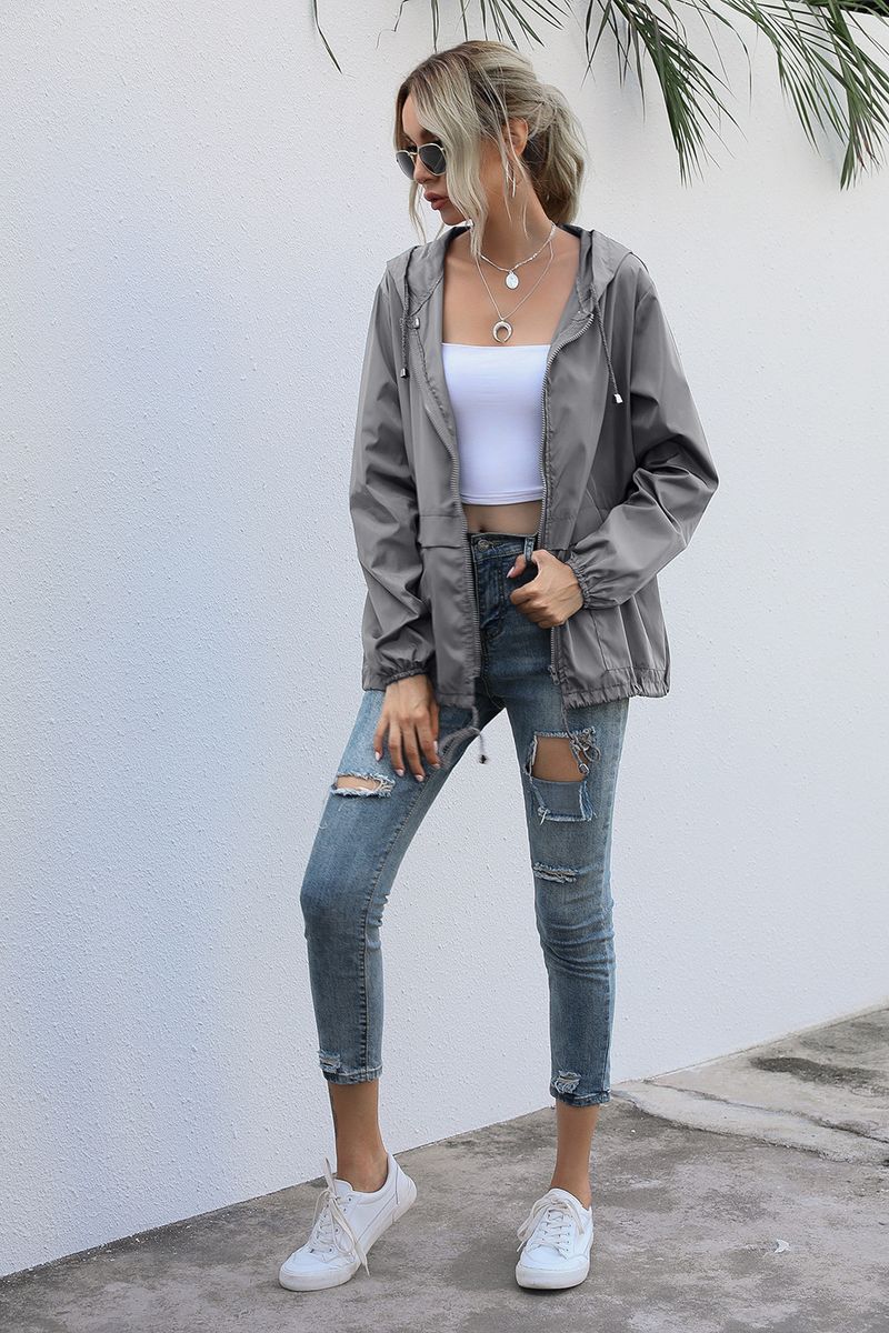 Women's Zipper Hoodie Lightweight Outdoor Hiking Raincoat Jacket Jacket Ready in Stock_autovado.com