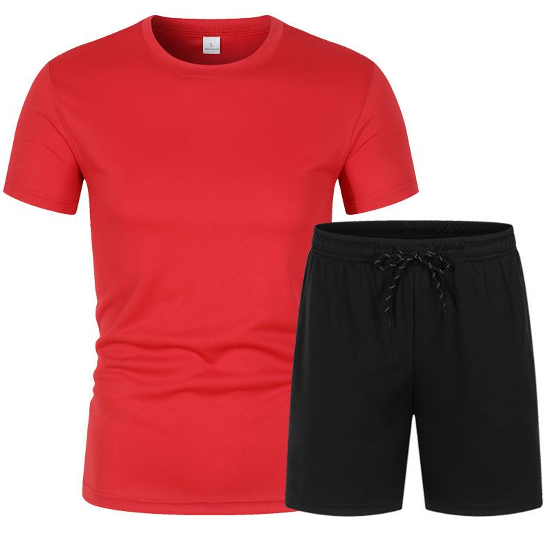 Men's Clothing Casual Spot T-Shirt Shorts Thin Breathable Sports Suit_autovado.com