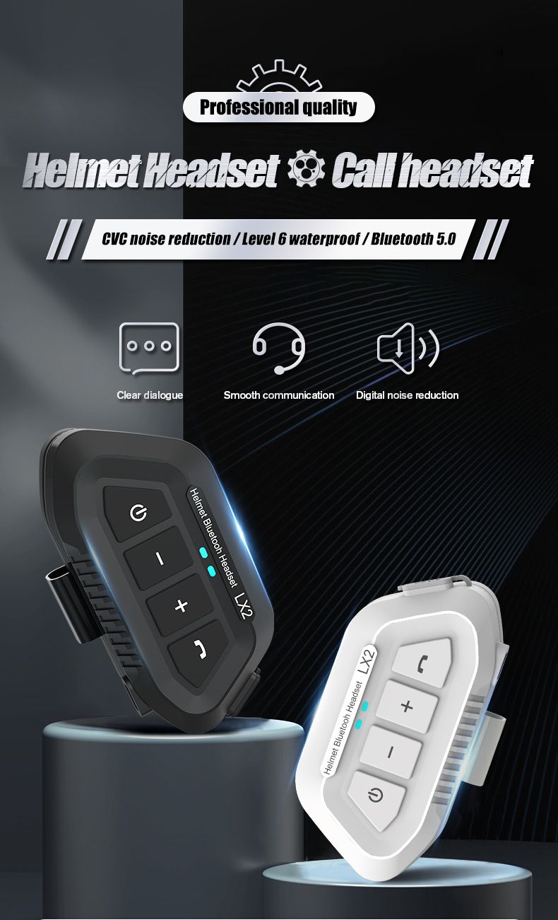 LX2 Motorcycle Full Half Waterproof Rider Wireless 5.3 Helmet Bluetooth Earphones_autovado.com