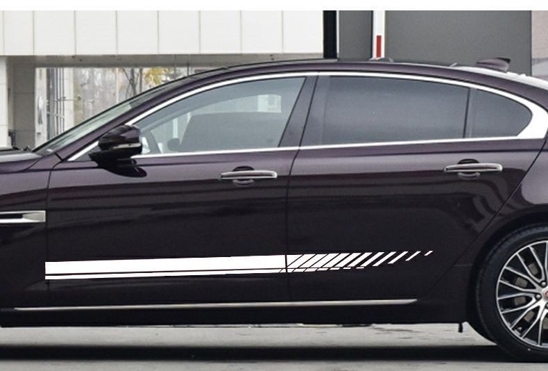 Car sticker Side skirt patterned personality sport modified car sticker universal door low back scratch cover decoration_autovado.com