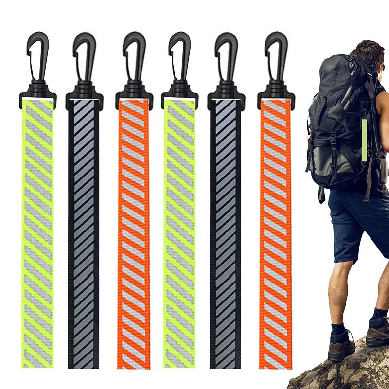 Reflective pendant pendant backpack running reflective keychain with hook reflective strip reflective tape_autovado.com