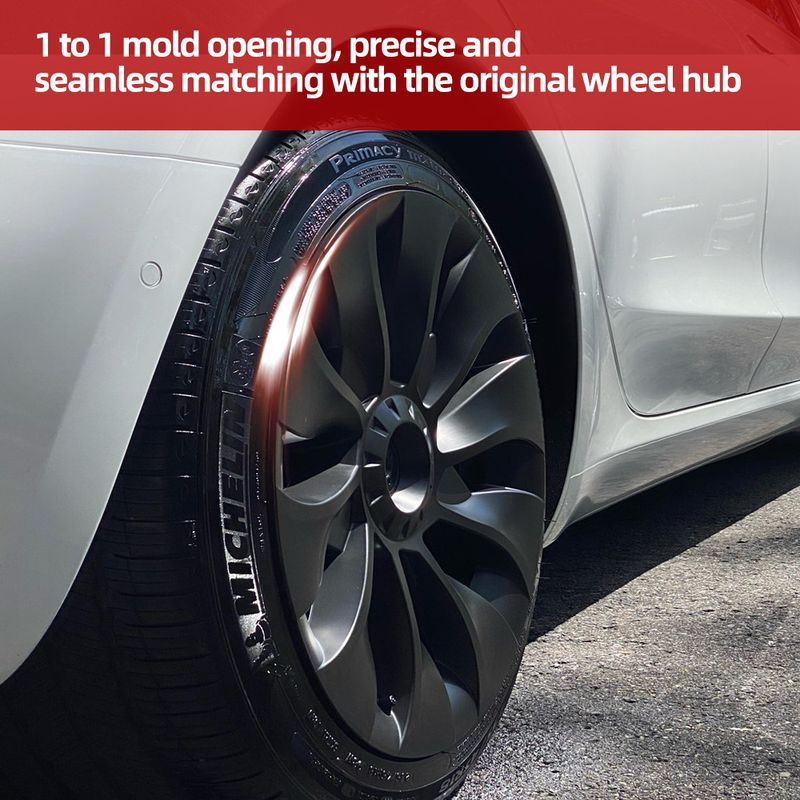 4-piece Set Of Suitable For Tesla Model 3 18inch Replacement Hub Caps 2018-2021_autovado.com