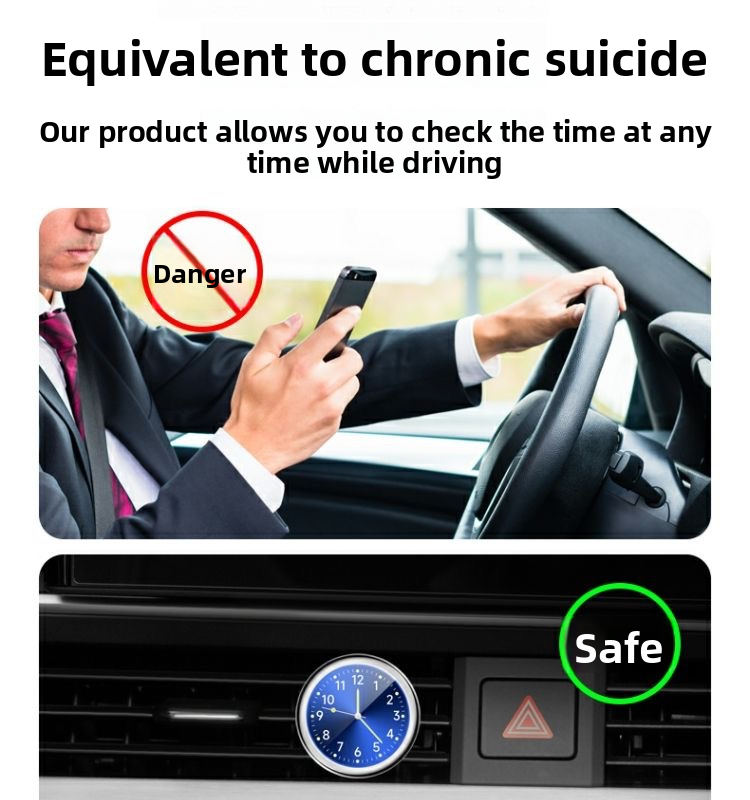 Car Dashboard For Cars, Motorcycles, Electric Vehicles, Waterproof High-Precision Electronic Watch, High-End Air Vent_autovado.com