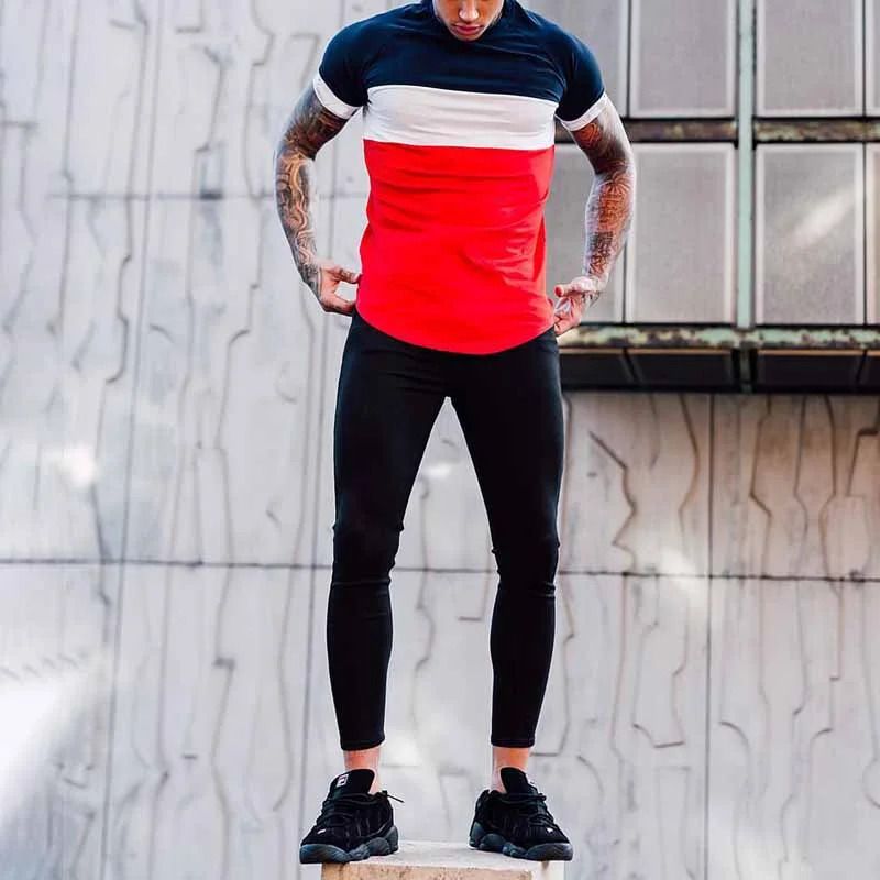 Men's Clothing loose sports suit 3D digital printing personalized fashion short-sleeved trousers_autovado.com