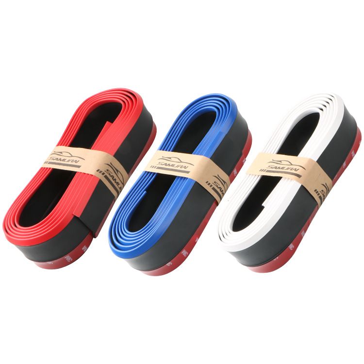 Anti-Collision Modification Universal Small Body Kit Bumper Carbon Fiber Car Accessories Front Lip Strip_autovado.com