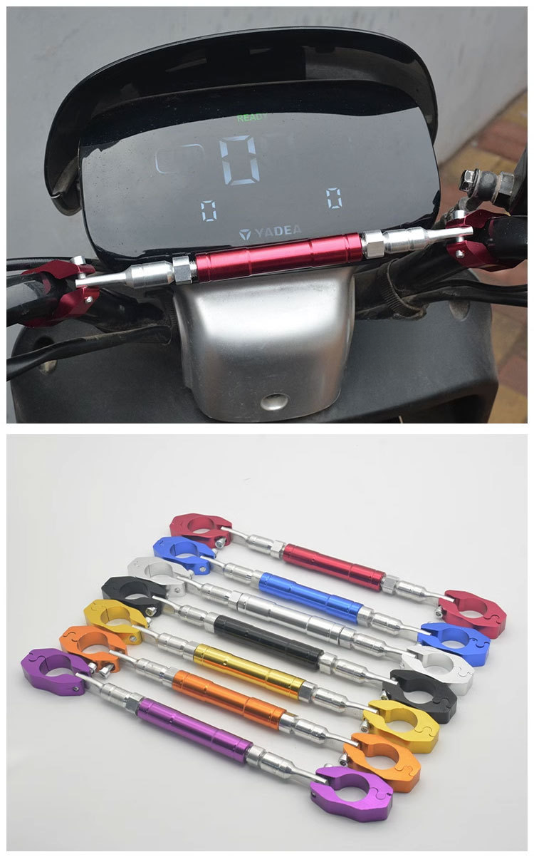 Motorcycle Modification Thickened Crossbar Extension Handlebar Balance Pull Rod Electric Vehicle Reinforced Headstock_autovado.com