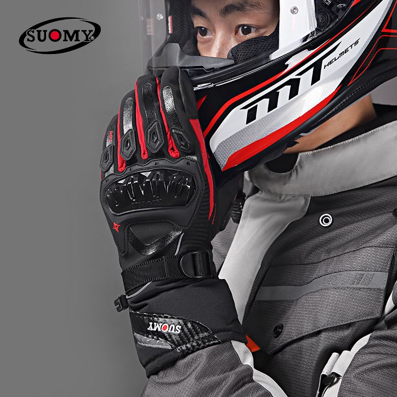 Winter Motorcycle Waterproof Warm All-Season Riding Motorbike Rider Anti-Fall Off-Road Thickened Long Gloves For Men_autovado.com