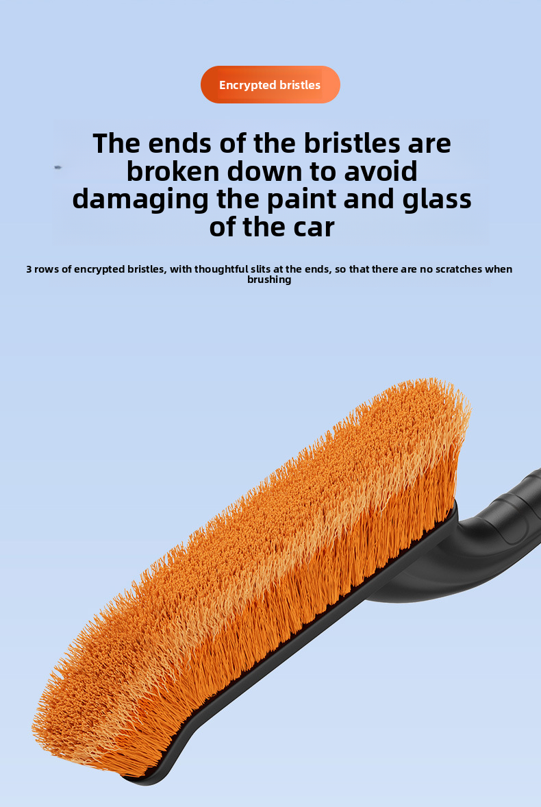 Car Detachable Car-mounted Ice Scraper Brush Winter Tool Rubber Snow Removal Shovel_autovado.com