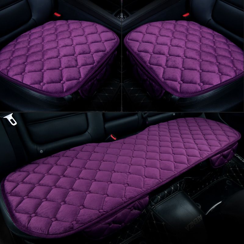 plush car seat cushion three-piece single-piece winter warm single square cushion wholesale car interior beauty supplies_autovado.com